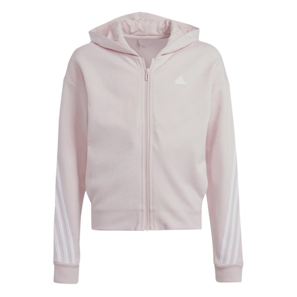 Adidas Mädchen Future Icons 3-Streifen Kapuzenjacke Sweatjacke rosa-weiß