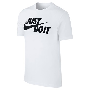 Nike Herren Sportswear Just Do It Tee T-Shirt weiß-schwarz