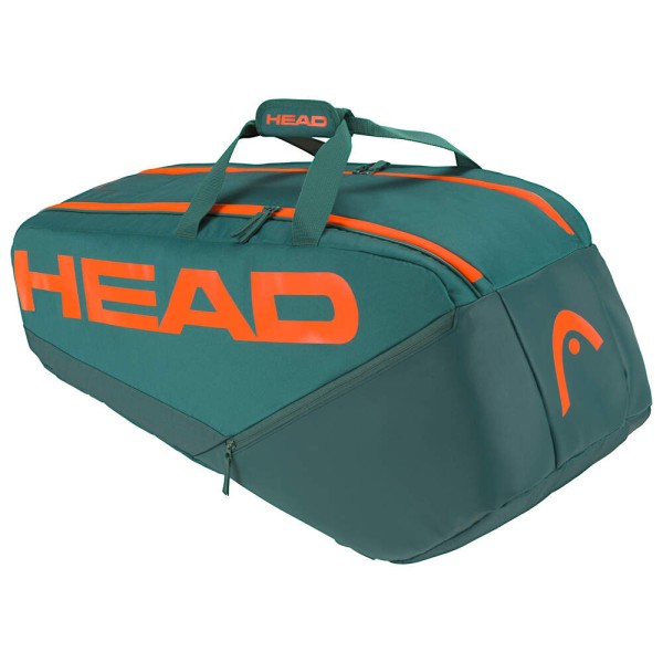 Head Pro Racquet Bag L 9er Schlägertasche Tennistasche grün-orange