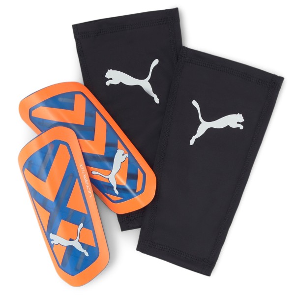 Puma Ultra Flex Sleeve Shin Guards Schienbeinschoner orange-blau