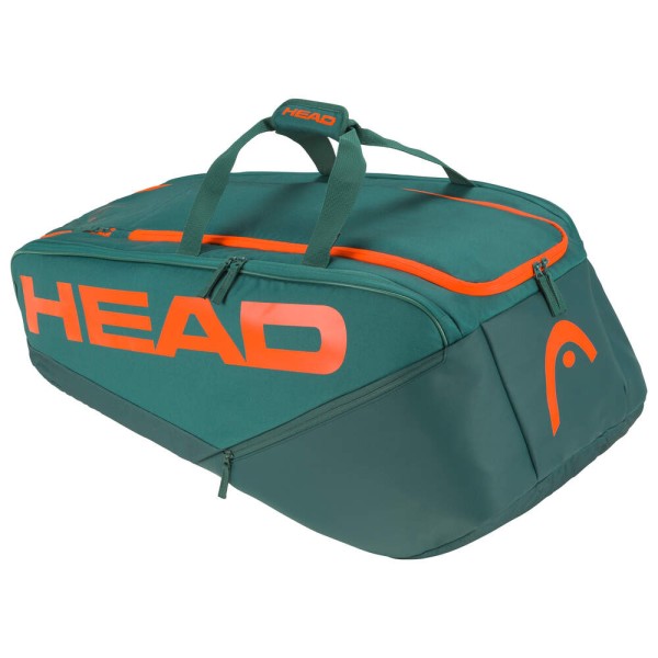 Head Pro Racquet Bag XL 12er Schlägertasche Tennistasche grün-orange