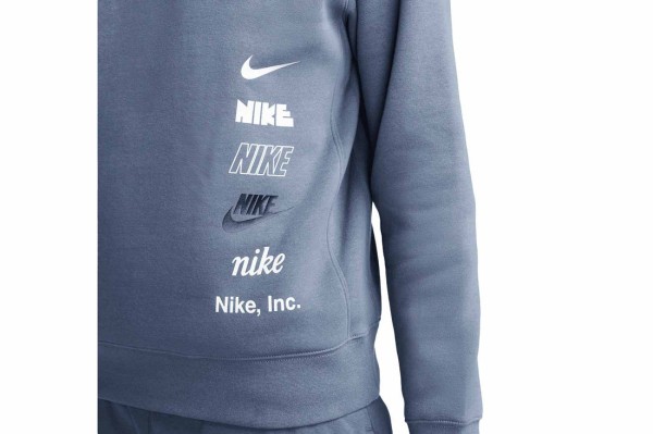 Nike Herren Club Fleece+ Sweatshirt Pullover metall blau