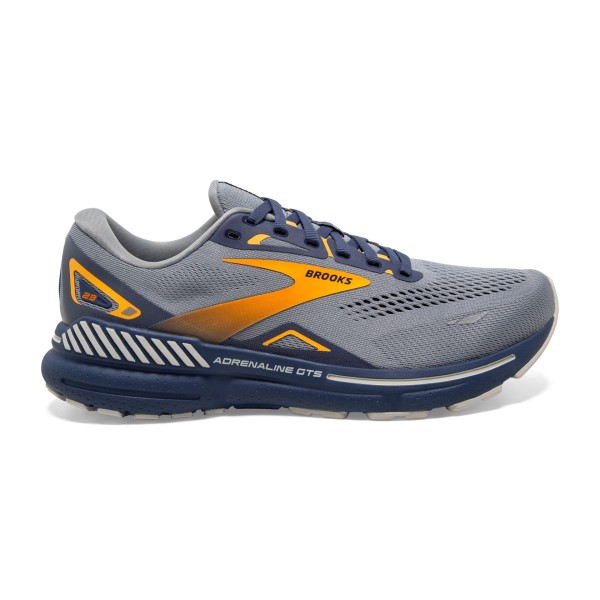 Brooks Herren Adrenaline GTS 23 Laufschuh grau-blau-orange