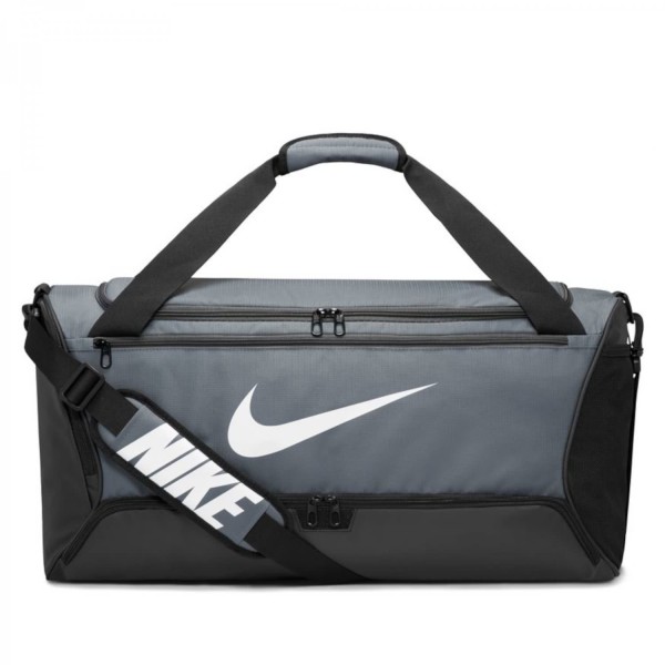 Nike Brasilia 9.5 Trainingstasche Sporttasche 60L grau-schwarz-weiß