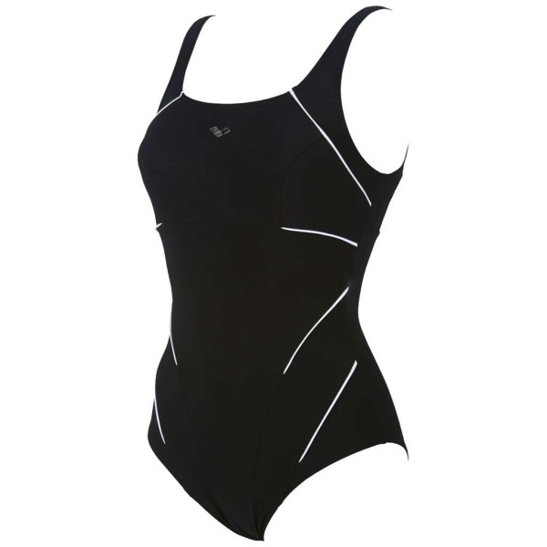 Arena Damen Jewel One Piece Low C Cup Badeanzug schwarz- weiß