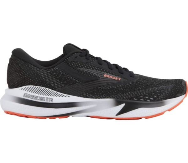 Brooks Herren Adrenaline GTS 24 Laufschuh gestützter Laufschuh schwarz, weiß, orange