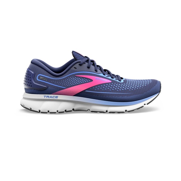 Brooks Damen Trace 2 Laufschuh dunkelblau-pink-weiß