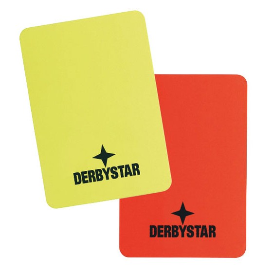 Derbystar Schiedsrichterkarten rot/ gelb