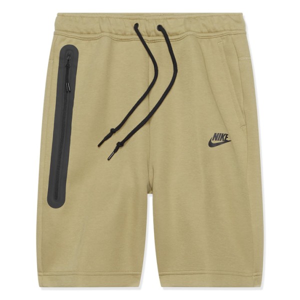 Nike Herren Sportswear Tech Fleece Shorts Trainings/ Freizeitshorts olive, schwarz