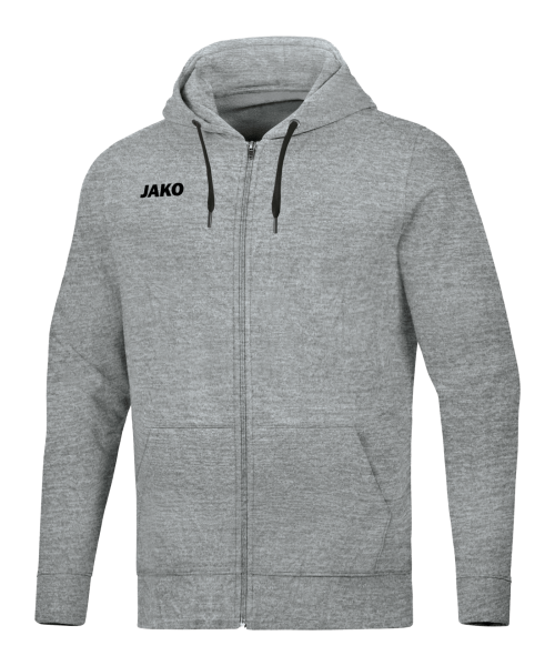 Jako Herren Base Jacke Trainingsjacke Freizeitjacke grau