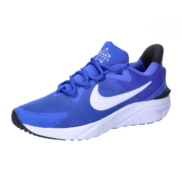 Nike Kinder Star Runner 4 Fitness/ Freizeitschuh blau- weiß- schwarz