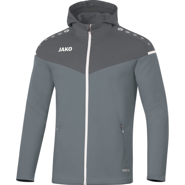 Jako Herren Champ 2.0 Kapuzenjacke Full Zip Hoodie steingrau-anthra light