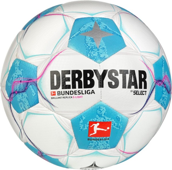 Derbystar Bundesliga 24/25 Brillant Replica S-Light Fußball weiß-blau