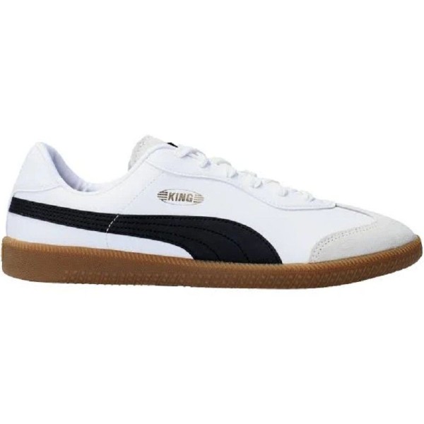 Puma Herren King 21 IT Fußballschuh Fußballhallenschuh weiß beige schwarz