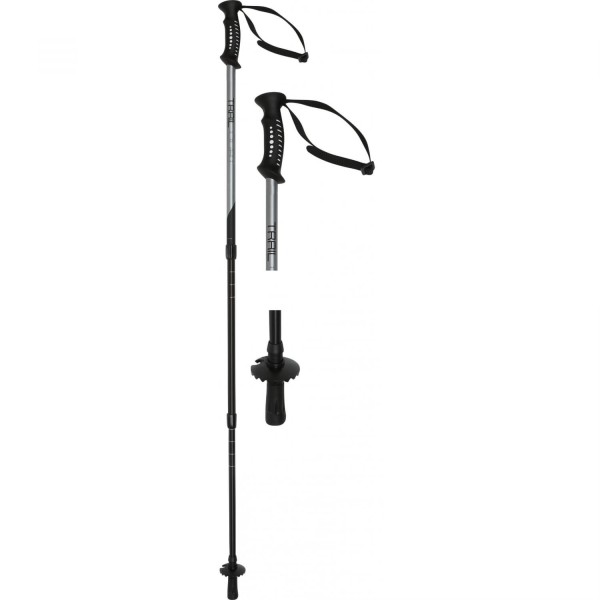 Witeblaze Unisex Trail Light foldable hiking Nordic Walking Stöcke schwarz, silber