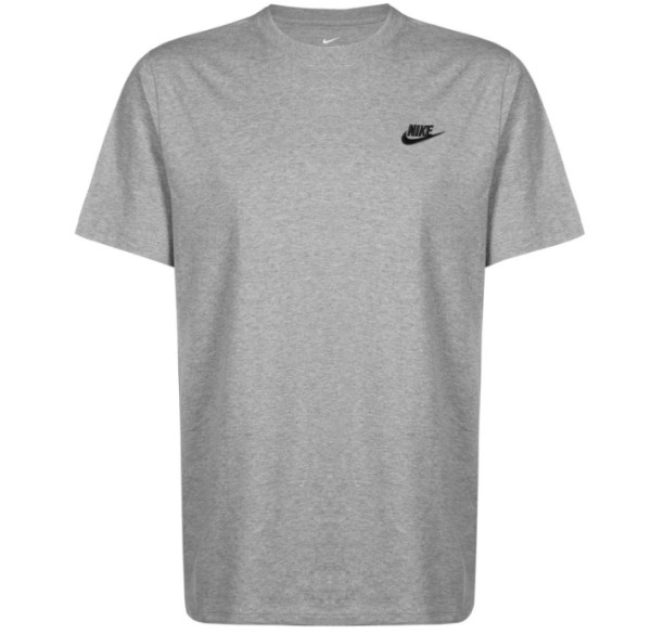 Nike Herren Sportswear Club Shirt Freizeitshirt grau