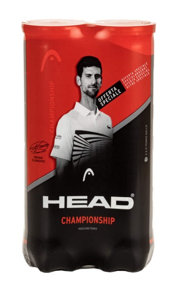 Head Championsship 2 x 4er Dose Bi- Pack Novak Tennisbälle