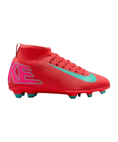 Nike Kinder Superfly 10 Club FG/MG Fußballschuh rot, türkis, pink