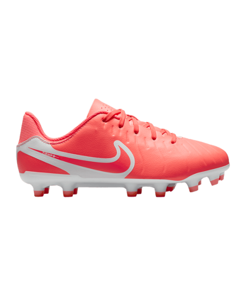 Nike Kinder Tiempo Legend 10 Academy FG/MG Fußballschuh neon- coral, weiß