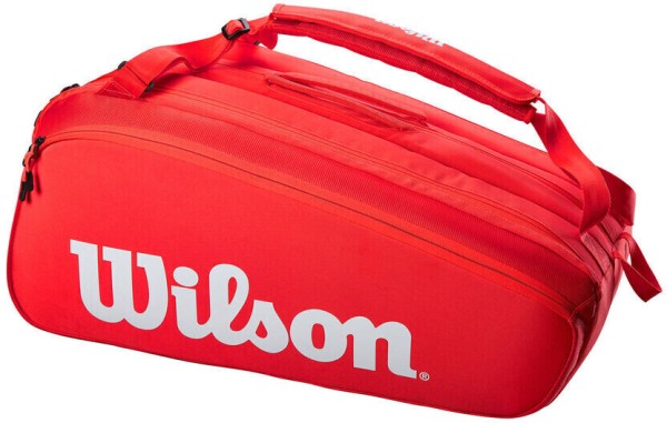 Wilson Super Tour 15PK Tennistasche rot, weiß