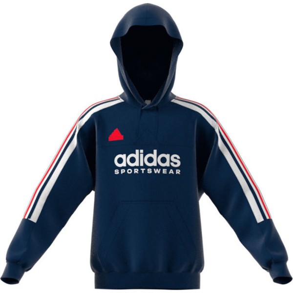 Adidas Kinder Nations Pack Hoodie Kapuzenpullover dunkelblau-weiß-rot