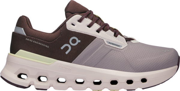 ON Damen Cloudrunner 2 Waterproof Laufschuh grau- aubergine