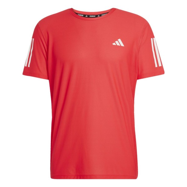 Adidas Herren Own the Run T- Shirt Trainingsshirt rot, weiß