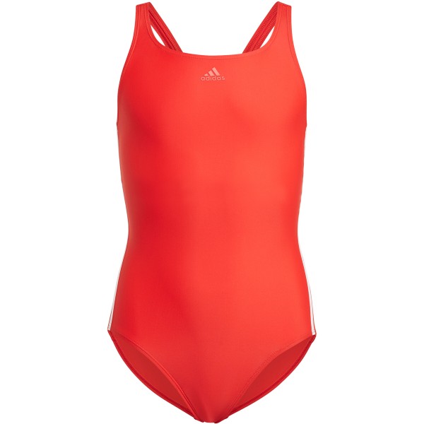 Adidas Mädchen Fit Suit 3 Stripes Badeanzug rot