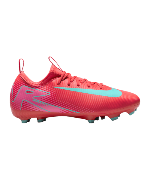 Nike Kinder Zoom Vapor 16 Academy FG/MG Fußballschuh rot, türkis, pink