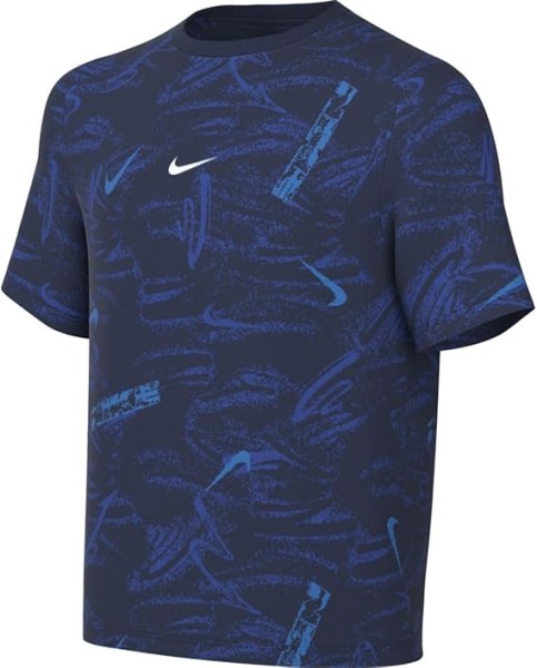 Nike Jungs Multi Big T- Shirt Trainingsshirt dunkel blau- weiß