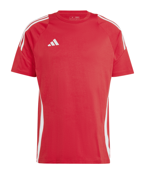 Adidas Herren Tiro 24 T- Shirt Freizeitshirt rot, weiß