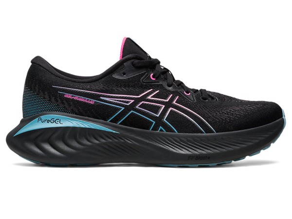 Asics Damen Gel-Cumulus 25 GTX Laufschuh Trailrunningschuh schwarz-pink-blau