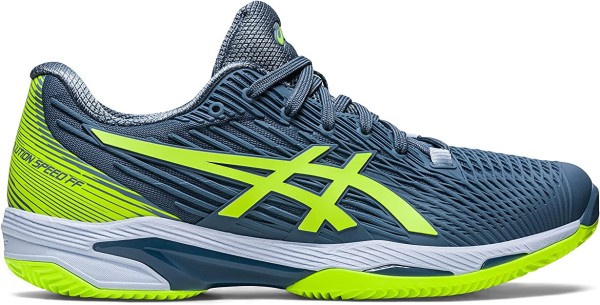 Asics Herren Solution Speed FF 2 Clay Tennisschuh stahl blau-neon grün