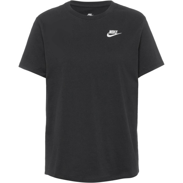 Nike Damen Sportswear Club Essential T- Shirt Freizeitshirt schwarz, weiß