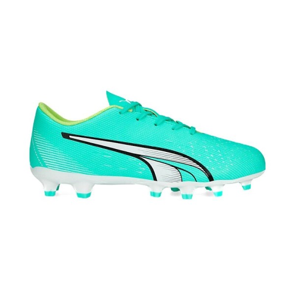 Puma Kinder Ultra Play FG/AG Fußballschuh mint-weiß-gelb