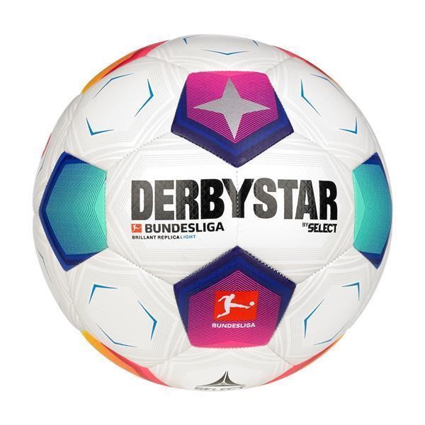 Derbystar Bundesliga Brillant Replica Light Gr. 4 Fußball weiß-bunt