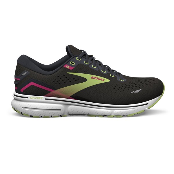 Brooks Damen Ghost 15 Laufschuh schwarz-gelb-pink