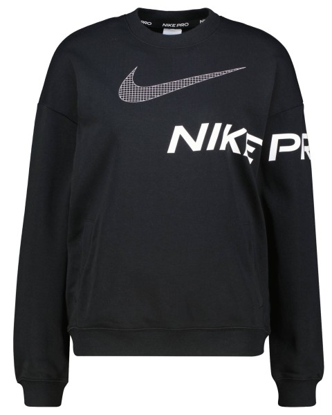 Nike Damen Dri-Fit Get Fit Sweatshirt Pullover schwarz-grau-weiß