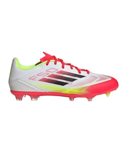 Adidas Herren F50 League FG/MG Fußballschuh weiß, neon- gelb, pink