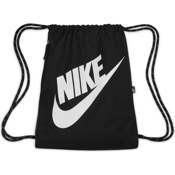 Nike Heritage Drawstring Turnbeutel Sportbeutel schwarz-weiß