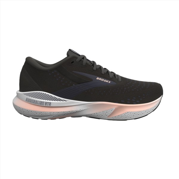 Brooks Damen Adrenaline GTS 24 Laufschuh gestützter Laufschuh schwarz, blau, weiß, coral